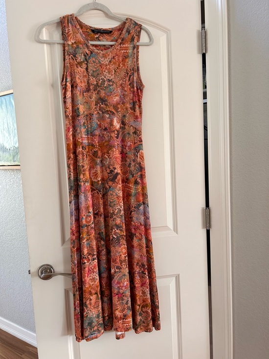 Peruvian Connection Dresses & Skirts - Peruvian Connection sleeveless maxi dress. Whimsical florals. Terracotta. Fairy